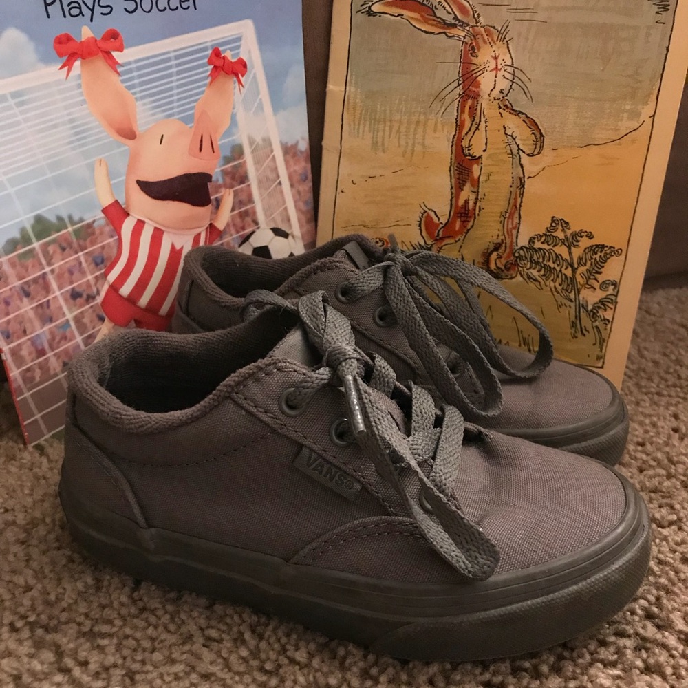 Boys grey vans size 11 like new ! Wore once